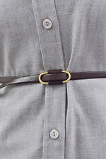 Damengürtel aus echtem braunem Leder. Garne 3300225 Foto №1