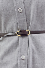 Женский пояс из натуральной кожи коричневого цвета. Garne 3300225 фото №2