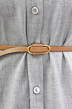 Damengürtel aus echtem Leder, karamellfarben Garne 3300226 Foto №1