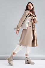 Women's demi-season leather boots with a lace and zipper  4206226 photo №2