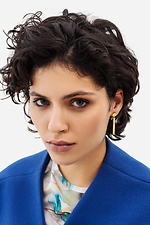 Women's geometric gold earrings  4515226 photo №1