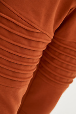 Хлопковые спортивные штаны джоггеры рыжего цвета GEN 8000226 фото №4