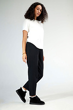 Winter suede anatomical boots with a wide toe, black  4206227 photo №4