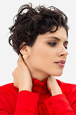 Rosenförmige Perlenohrringe für Damen 4515228 Foto №2