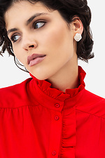 Rosenförmige Perlenohrringe für Damen 4515228 Foto №3