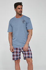 Хлопковая мужская пижама с шортами на лето Cornette 2026229 фото №1