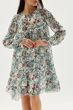 Пышное шифоновое платье-колокол LESYA с длинными рукавами и рюшами Garne 3039229 фото №5