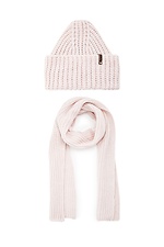 Вязаный теплый комплект на зиму: шапка, шарф 4038229 фото №2
