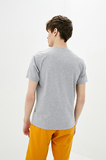 Базовая хлопковая футболка серого цвета GEN 8000229 фото №2