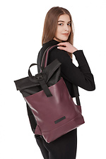 Purple roll-top backpack with laptop pocket GARD 8011229 photo №4
