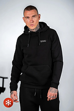 Men's warm fleece hoodie Basic 3 Black Teamv 8034229 photo №2