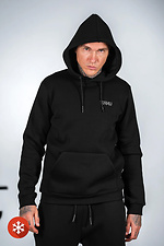 Men's warm fleece hoodie Basic 3 Black Teamv 8034229 photo №3