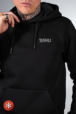 Men's warm fleece hoodie Basic 3 Black Teamv 8034229 photo №7