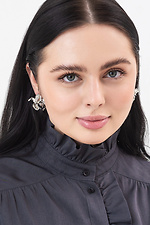 Women's earrings in the shape of ginkgo biloba leaves  4515230 photo №5