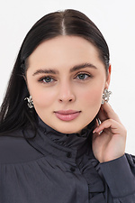 Women's earrings in the shape of ginkgo biloba leaves  4515230 photo №6