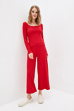 Red ribbed knitted DONNA culottes Garne 3038231 photo №2