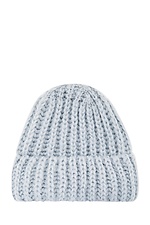 Об'ємна в'язана шапка на зиму з широким відворотом  4038231 фото №2