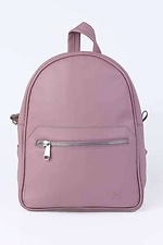 Маленький городской рюкзак из кожзама лилового цвета SGEMPIRE 8015231 фото №1