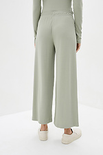 DONNA green high rise ribbed knitted culottes Garne 3038232 photo №3