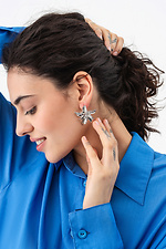 Women's earrings in the shape of ginkgo biloba leaves  4515232 photo №2