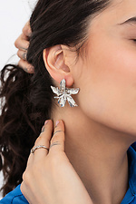 Women's earrings in the shape of ginkgo biloba leaves  4515232 photo №6