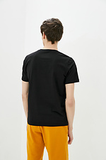 Bawełniana koszulka basic w kolorze czarnym GEN 8000232 zdjęcie №2