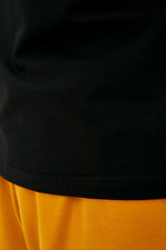 Базовая хлопковая футболка черного цвета GEN 8000232 фото №3