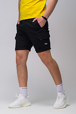 Black long cotton shorts Custom Wear 8025232 photo №1