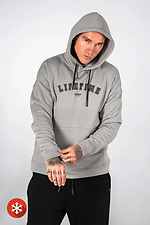 Men's loose fit warm hoodie with LIFETIME 3 print Gray Teamv 8034232 photo №5