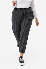 Striped wool blend trousers with patch pocket Garne 3041233 photo №10