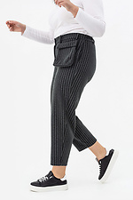 Striped wool blend trousers with patch pocket Garne 3041233 photo №11
