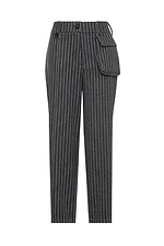 Полушерстяные брюки в полоску с накладным карманом Garne 3041233 фото №15