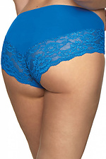 High rise blue panties with lace bodice Kinga 4024234 photo №2