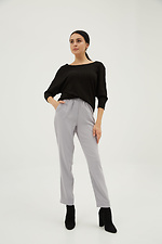 Loose fit business trousers in gray suit Garne 3039235 photo №2