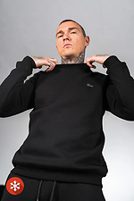 Men's warm sweatshirt of large sizes Basic Big Black Teamv 8034235 photo №5
