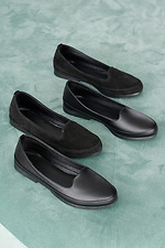 Women's suede loafers spring-autumn black  2505236 photo №4