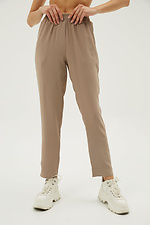Beige loose fit business trousers Garne 3039236 photo №2
