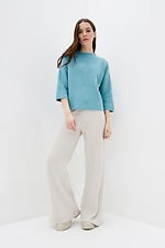 Wool-blend knitted jumper with cropped sleeves  4038236 photo №2