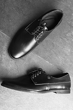 Black Genuine Leather Dress Shoes  4205236 photo №4