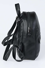 Маленький міський рюкзак із чорного шкірозамінника SGEMPIRE 8015236 фото №3