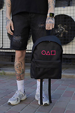 Freizeit-Schulrucksack für Jungen Without Compact mit Druck Squid Game Schwarz Without 8055236 Foto №2