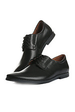 Black Genuine Leather Dress Shoes  4205237 photo №3