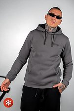 Warmer Fleece-Hoodie für Herren Basic 3 Dunkelgrau Teamv 8034237 Foto №4