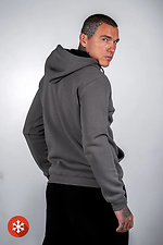 Men's warm fleece hoodie Basic 3 Dark gray Teamv 8034237 photo №5