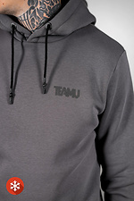 Men's warm fleece hoodie Basic 3 Dark gray Teamv 8034237 photo №7