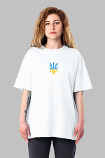 Оверсайз футболка белая женская Герб HOT 8035237 фото №1