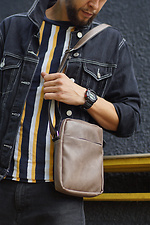 Versatile messenger shoulder bag with external pocket Mamakazala 8038237 photo №7