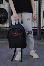 Casual School Backpack for Girls Without Compact With Print Squid Game Black Without 8055237 photo №2