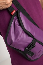 Purple Rectangular Banana Waist Bag with Flap GEN 9005237 photo №4