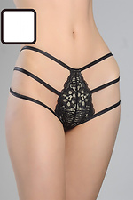 Женские ажурные трусики стринги белого цвета ORO 4027238 фото №1